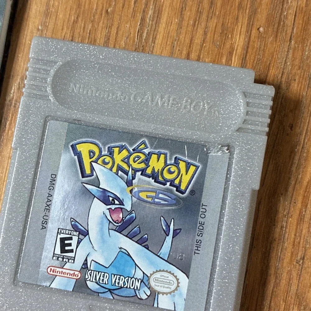 Pokemon Silver Nintendo Gameboy Color Cartridge - Dry Battery - AND Manual!